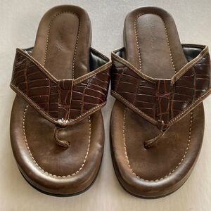 KENNETH COLE Men’s Brown Leather Sandals Size 12M